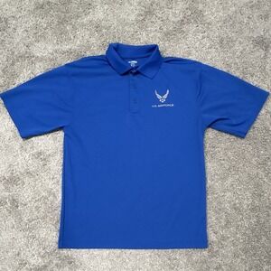 Duke Dri-Duke U.S. Air Force Polo Blue Short Sleeve Moisture Wicking M